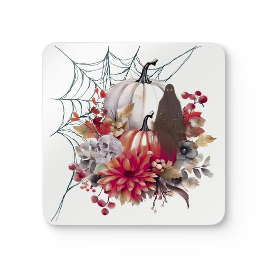 Autumn-Inspired Cork Coaster Set, Fall Decor, Halloween Gift, Rustic Home Accents, Cozy Kitchen Essentials, Pumpkin Art Coasters