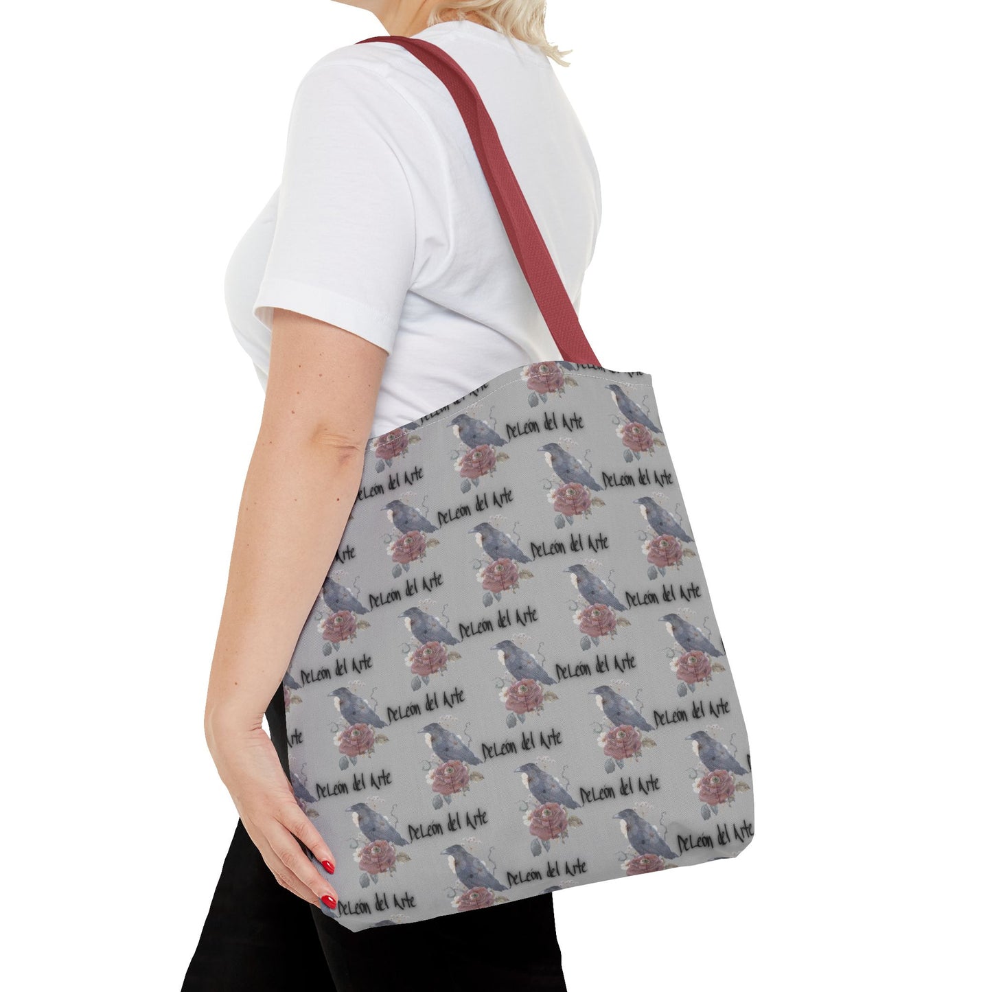 Charming Floral Tote Bag with Bird Design, Perfect for Casual Outings, Eco-Friendly Gift, Beach Bag, Everyday Carry-All