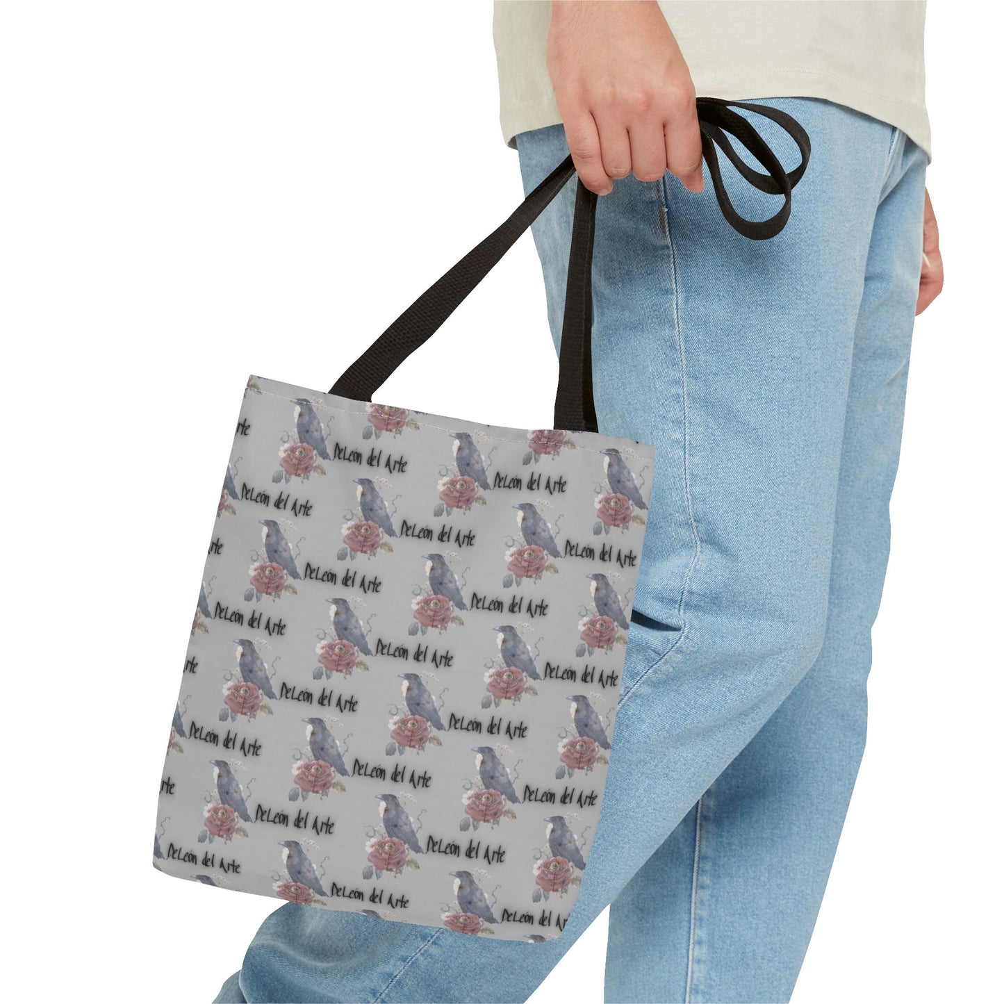Charming Floral Tote Bag with Bird Design, Perfect for Casual Outings, Eco-Friendly Gift, Beach Bag, Everyday Carry-All