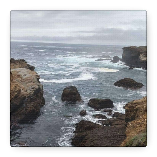 Ocean Waves Matte Canvas Art, Coastal Wall Decor, Seascape Print, Beach Home Decoration, Nautical Art Piece