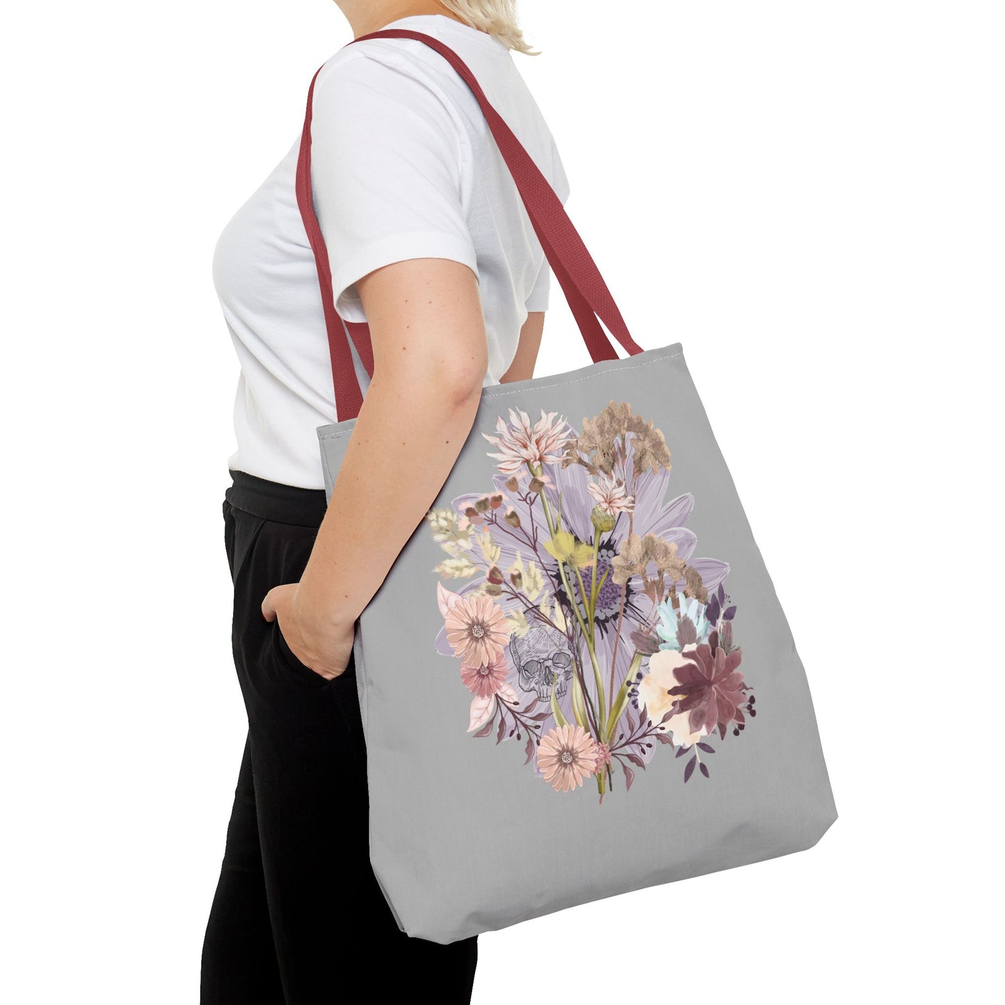 Floral Tote Bag - Vibrant Botanical Design, Spacious Shopping Companion, Eco-Friendly Gift for Nature Lovers, Perfect for Everyday Use