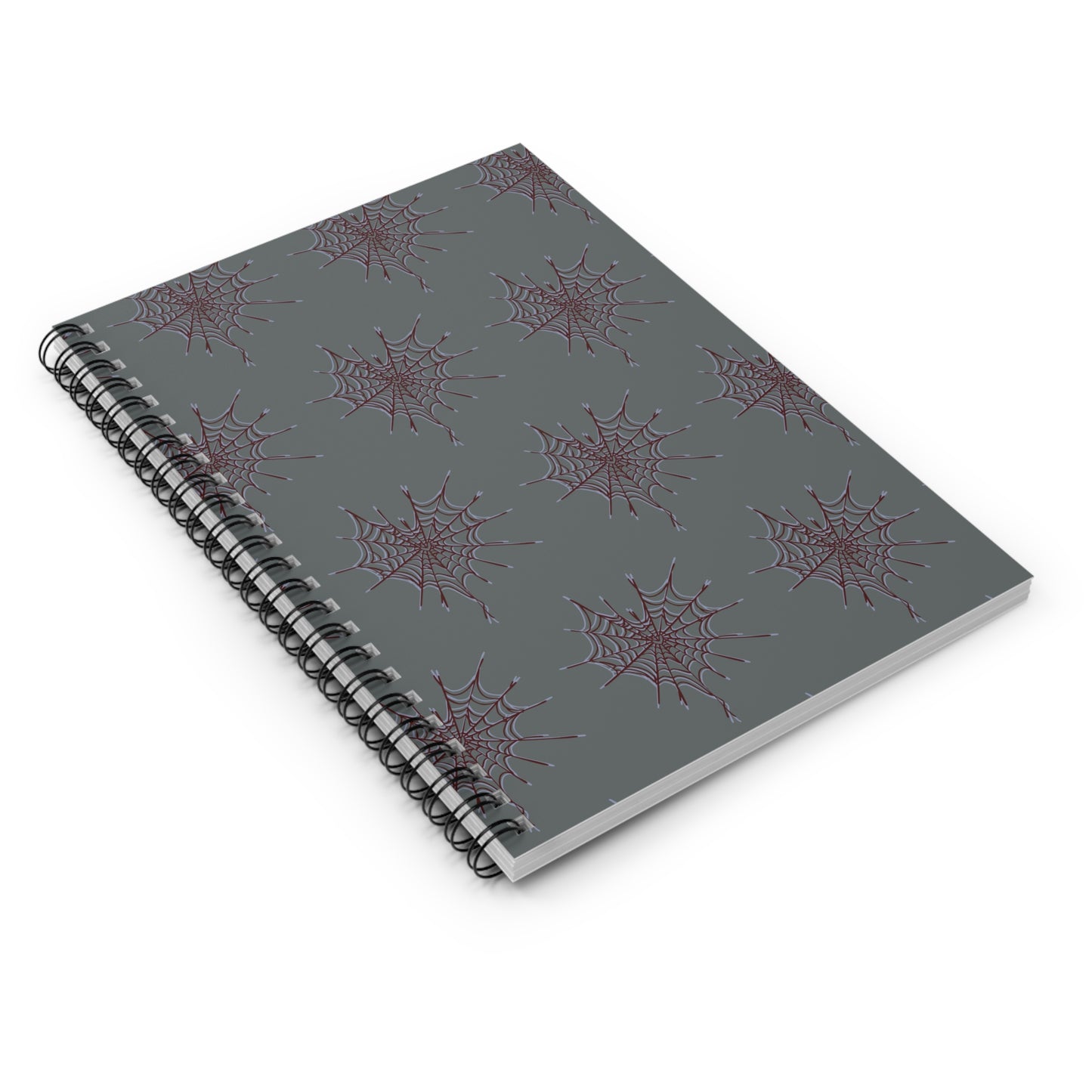 Spooky Spiderweb Spiral Notebook - Ruled Line, Halloween Journal, Witch Journal, Unique Stationery, Gift for Writers, Gothic Note Book