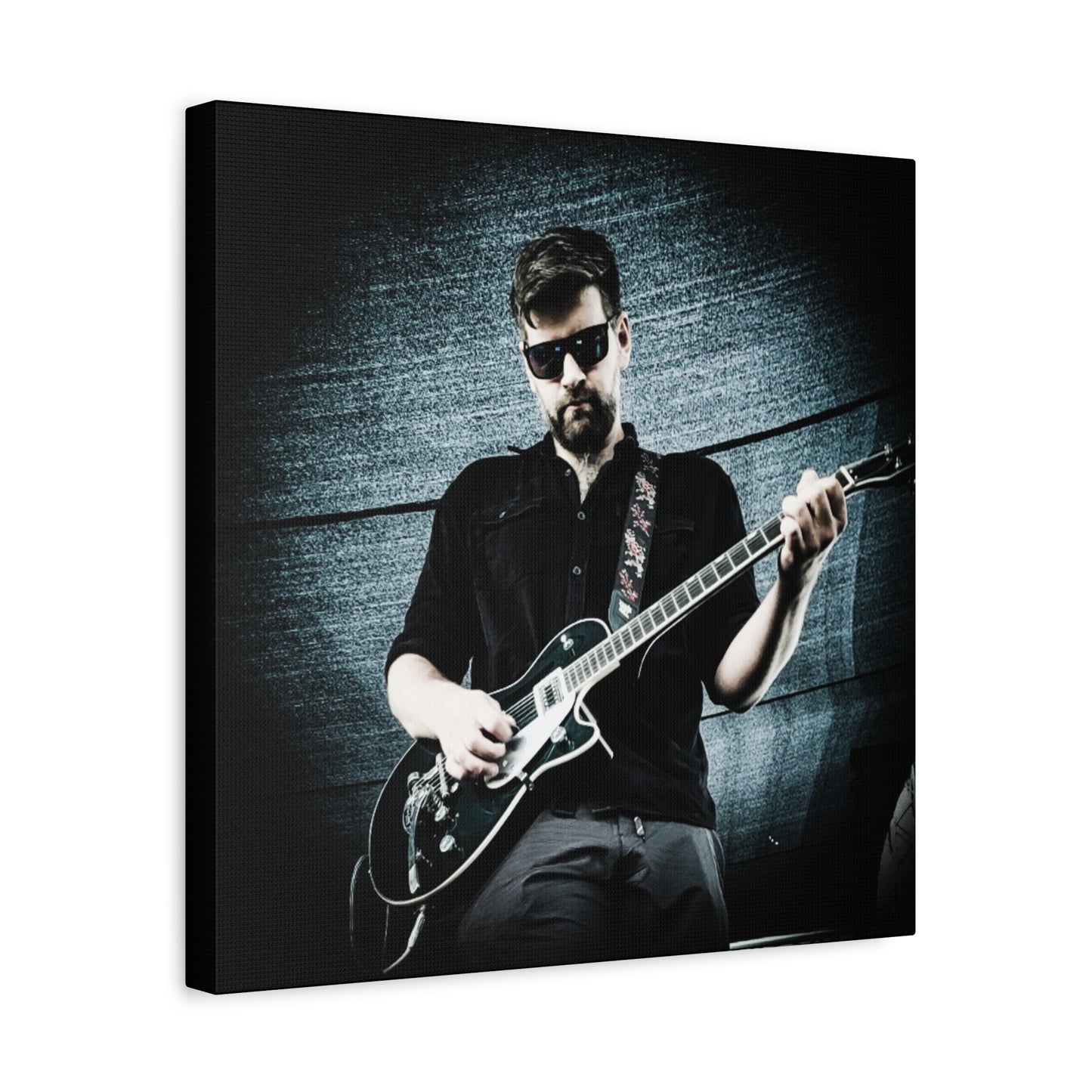 Rock Music Canvas Wall Art, Guitarist Decor, Music Lover Gift, Stretched Matte Canvas, Album Cover Art, Home Decor
