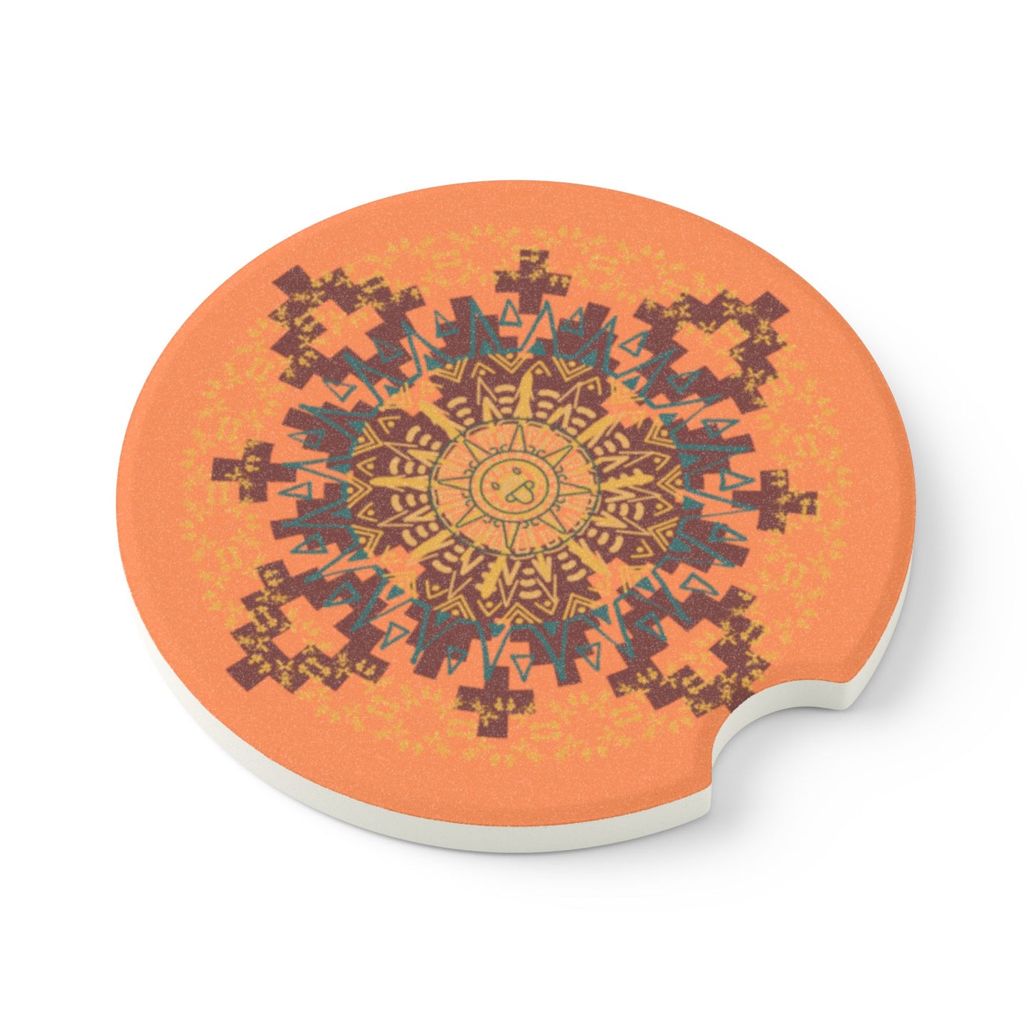 Rustic Soapstone Car Coaster - Bohemian Design, Car Accessories, Gift for Her, Home Decor, Eco-Friendly coasters