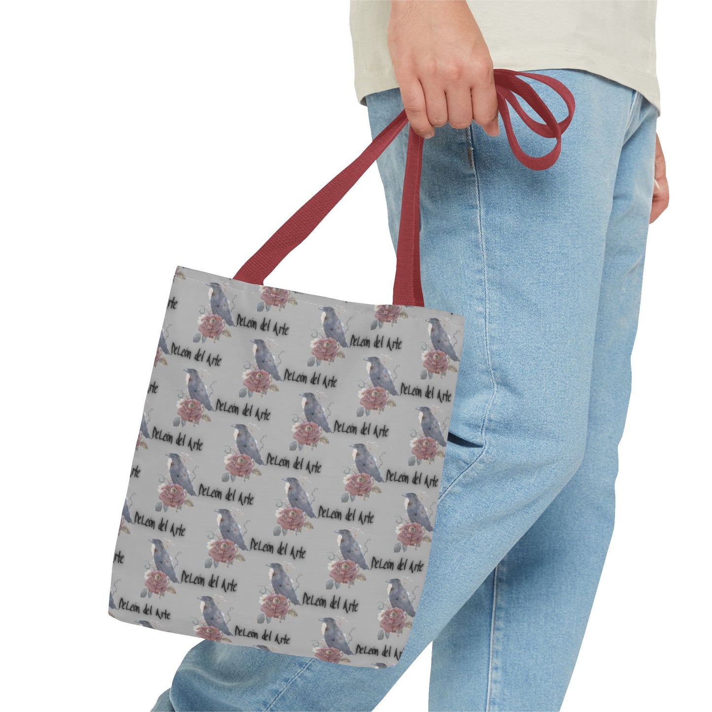 Charming Floral Tote Bag with Bird Design, Perfect for Casual Outings, Eco-Friendly Gift, Beach Bag, Everyday Carry-All