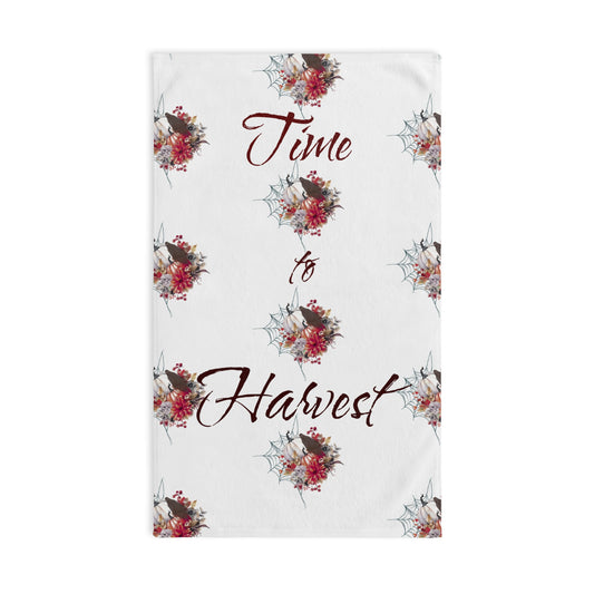 Autumn Harvest Hand Towel | Seasonal Kitchen Decor, Thanksgiving Gift, Floral Towel, Cozy Kitchen Accessory, Fall Home Decor