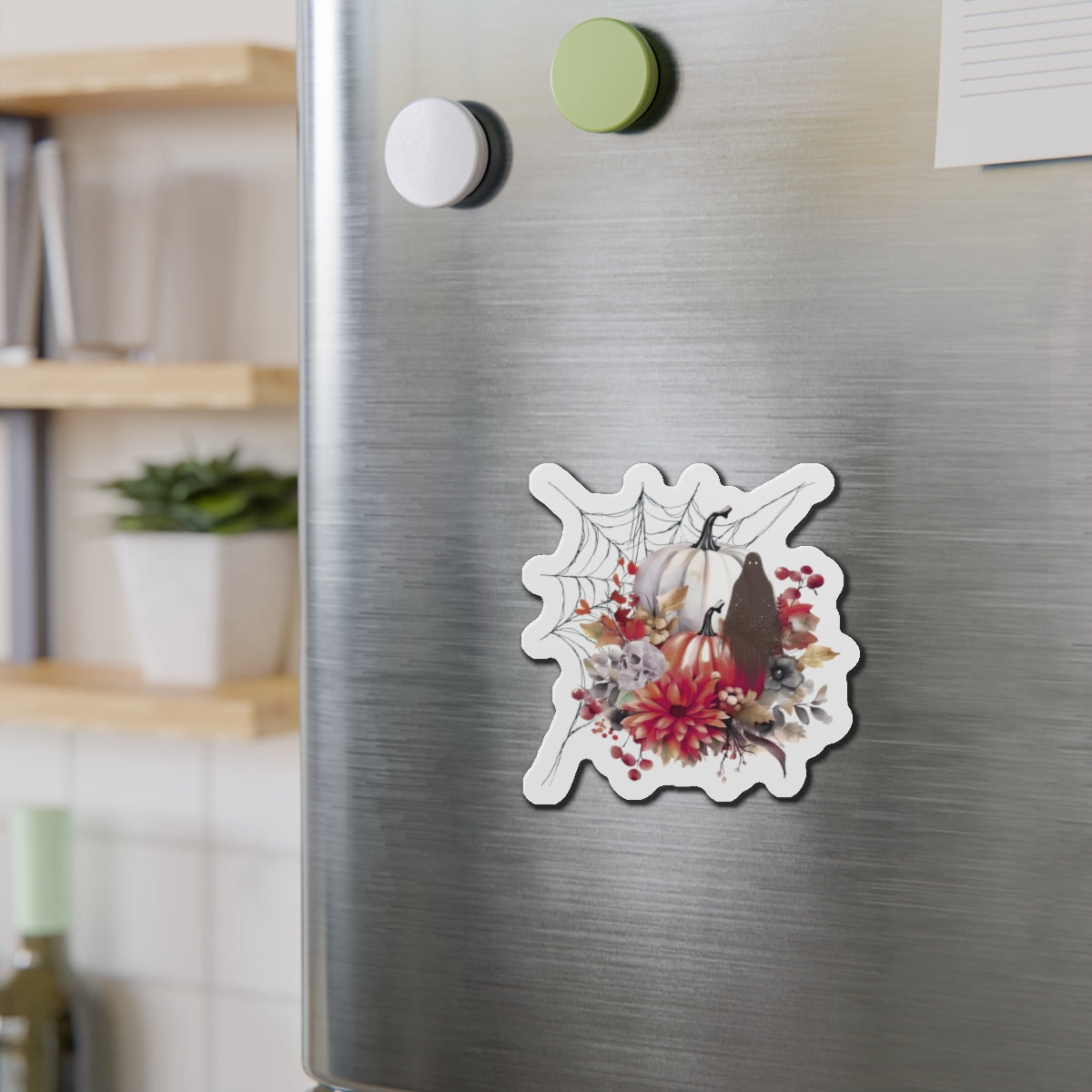 Autumn Pumpkin Die-Cut Magnets - Fall Decor, Halloween, Kitchen Accessories, Gifts for Her, Refrigerator Magnet