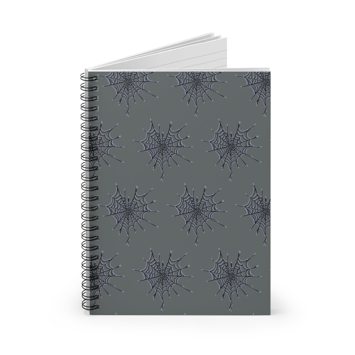 Spider Web Spiral Notebook - Perfect for Halloween, Writing, Journaling, Gifts for Writers, Trendy Stationery