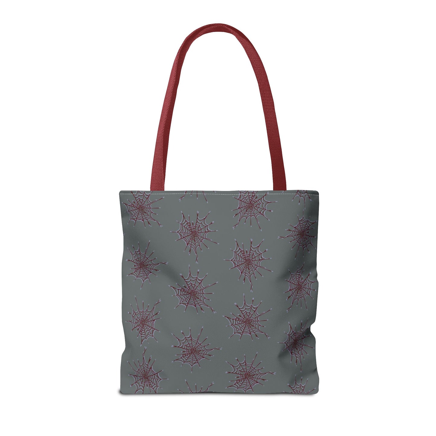Chic Dark Grey and red Heart Web Tote Bag, Stylish Grocery Bag, Eco-Friendly Shopping Tote, Gift Bag for Her, Casual Beach Bag