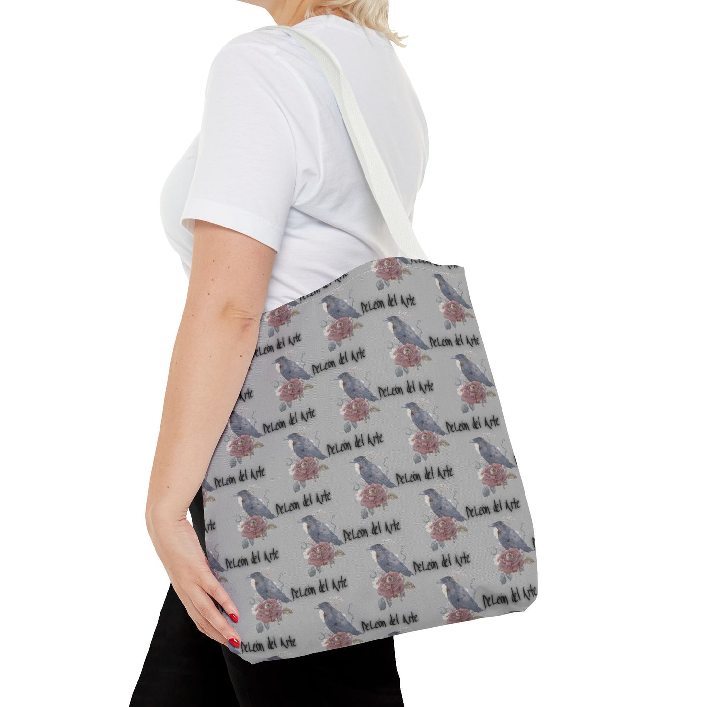 Charming Floral Tote Bag with Bird Design, Perfect for Casual Outings, Eco-Friendly Gift, Beach Bag, Everyday Carry-All