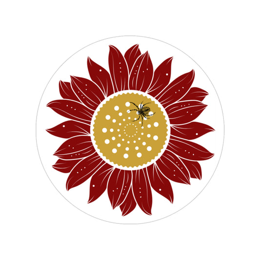 Transparent Outdoor Flower Sticker, Sunflower Decal, Boho Outdoor Art, Car Decoration, Nature Lover Gift