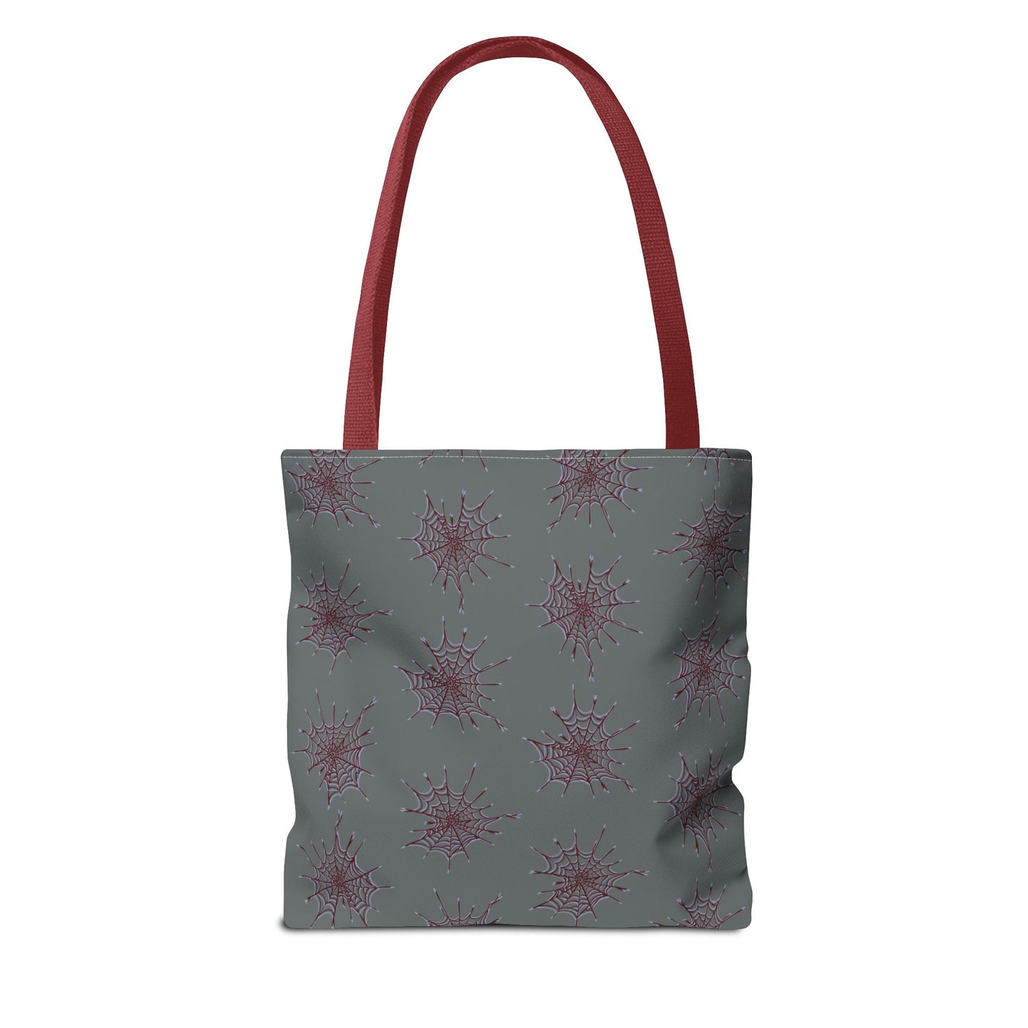 Chic Dark Grey and red Heart Web Tote Bag, Stylish Grocery Bag, Eco-Friendly Shopping Tote, Gift Bag for Her, Casual Beach Bag