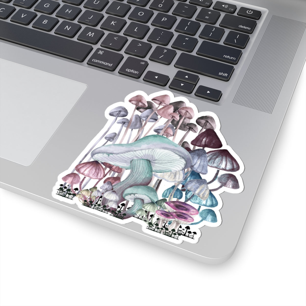 Whimsical Mushroom Kiss-Cut Stickers for Nature Lovers, Laptop Decor, Eco-Friendly Art, Gift for Friends