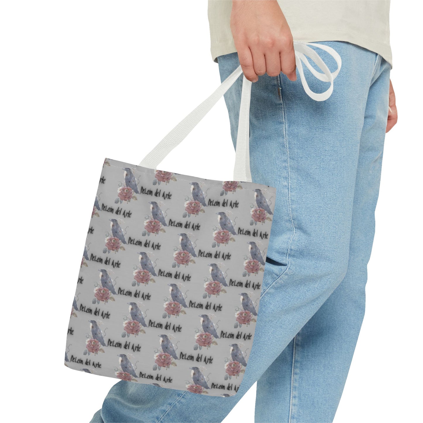 Charming Floral Tote Bag with Bird Design, Perfect for Casual Outings, Eco-Friendly Gift, Beach Bag, Everyday Carry-All