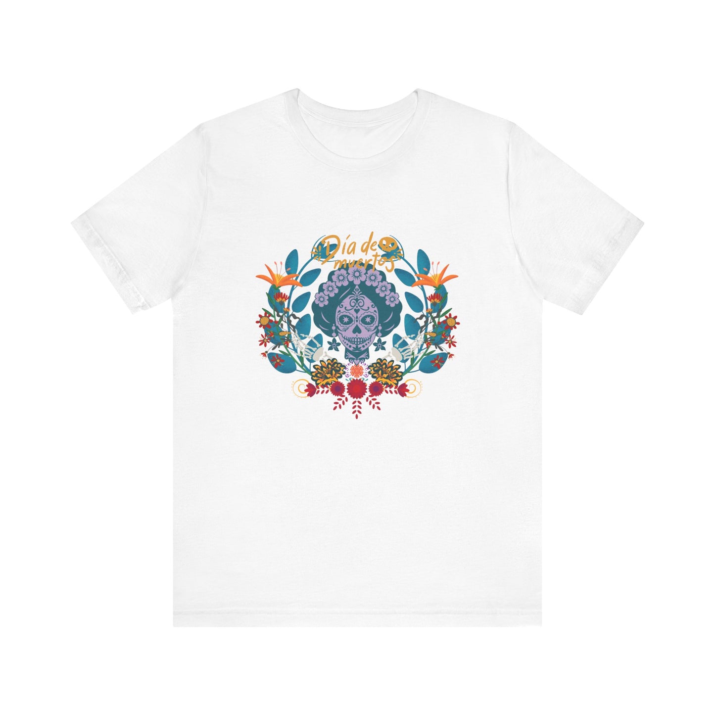 Dia de los Muertos Floral Tee | Unisex Jersey Short Sleeve T-Shirt, Fun Graphic Tee, Casual Wear, Gift for Día de los Muertos, [...]