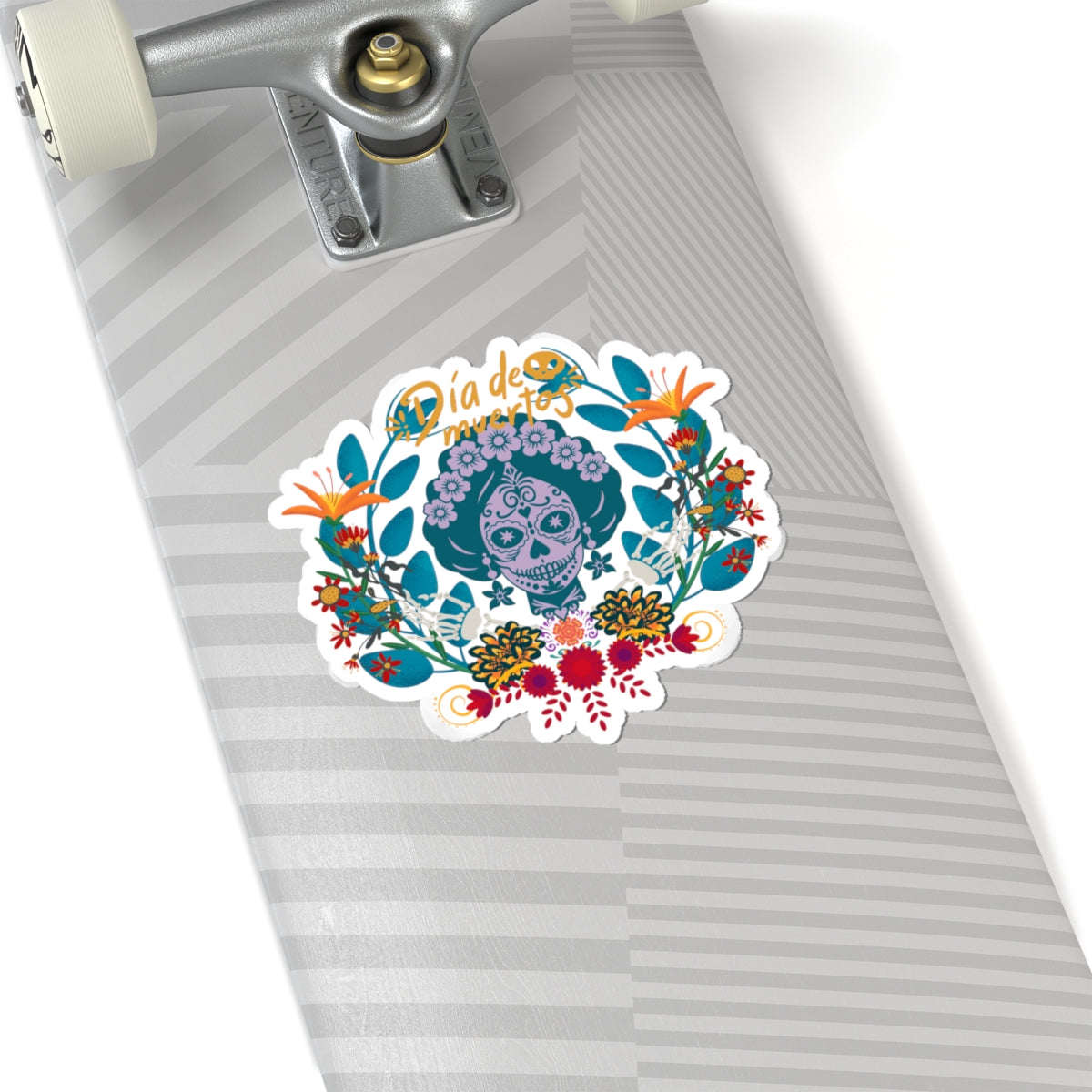 Dia de Muertos Kiss-Cut Stickers | Sugar Skull Art | Floral Decor | Fiesta Party Supplies | Laptop & Scrapbooking