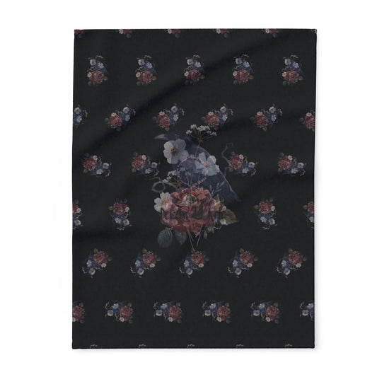 Floral Arctic Fleece Blanket, Cozy Blanket, Throw Blanket, Soft Home Decor, Gift for Her, Bedroom Accessories