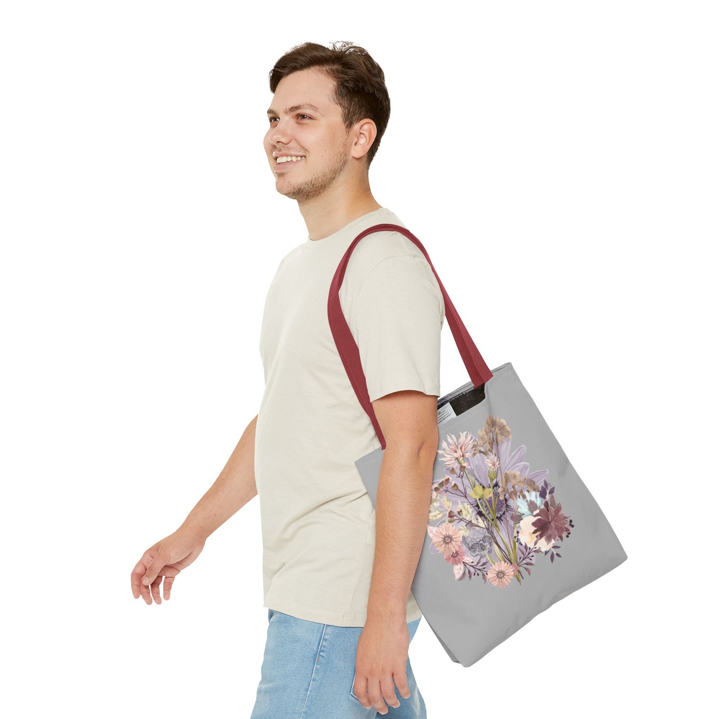 Floral Tote Bag - Vibrant Botanical Design, Spacious Shopping Companion, Eco-Friendly Gift for Nature Lovers, Perfect for Everyday Use