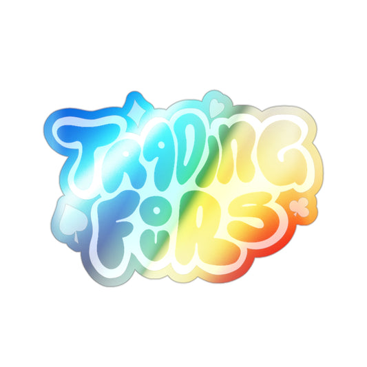 Trading Fours Band Logo 1 Holographic Die-Cut Stickers: Vibrant, Playful Decals for Personalization, Perfect for Journals, Laptops, and Gifts