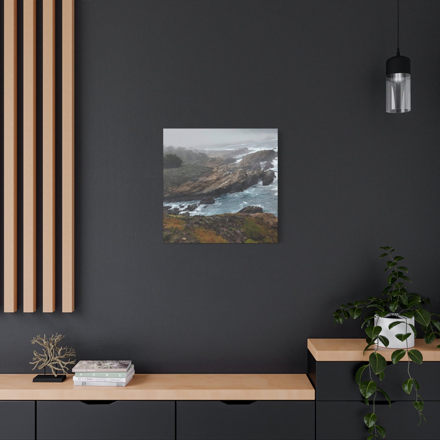 Stretched Canvas Wall Art, Matte Coastal Landscape Decor, Seascape Gallery Wrap, Ocean Home Decor, Nature Wall Artwork