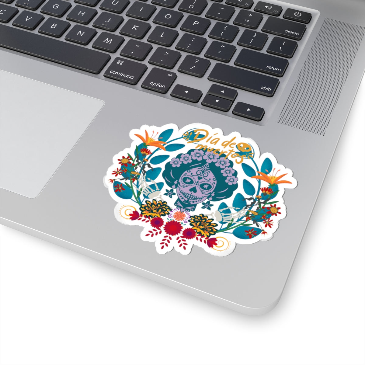 Dia de Muertos Kiss-Cut Stickers | Sugar Skull Art | Floral Decor | Fiesta Party Supplies | Laptop & Scrapbooking