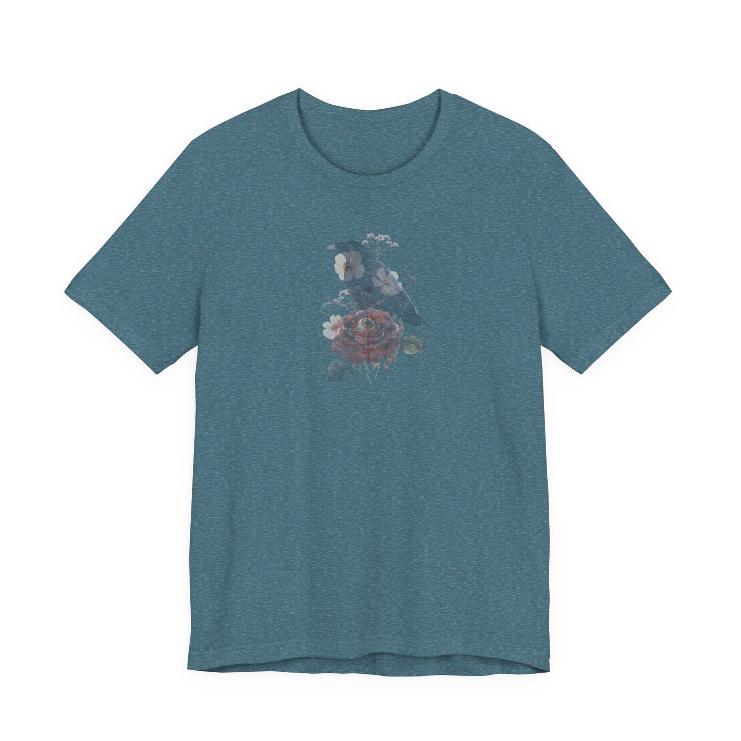 Double-sided Split Logo Artistic Bird Tee, Unisex T-Shirt for Art Lovers, Nature Inspired Gift, Casual Wear, Creative Expression