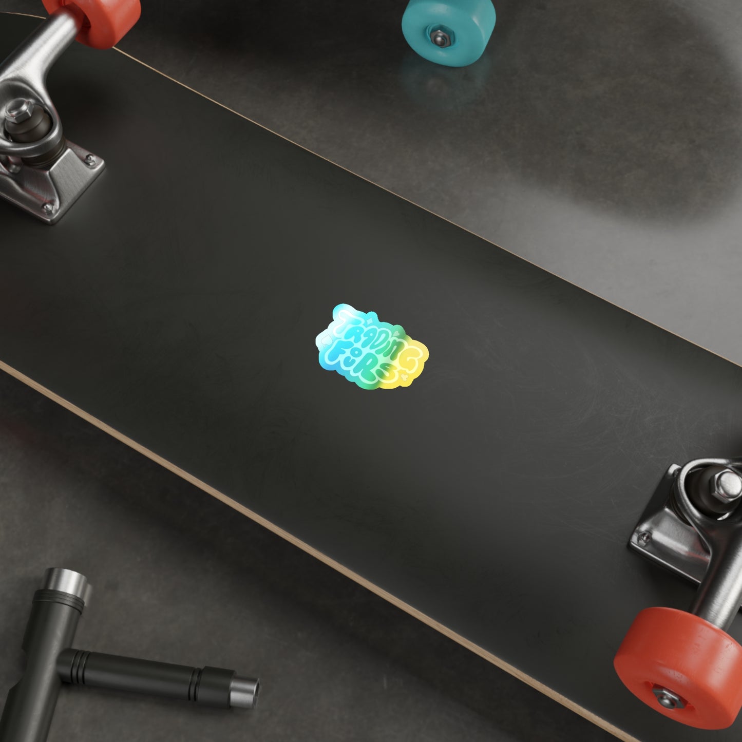 Trading Fours Band Logo 1 Holographic Die-Cut Stickers: Vibrant, Playful Decals for Personalization, Perfect for Journals, Laptops, and Gifts
