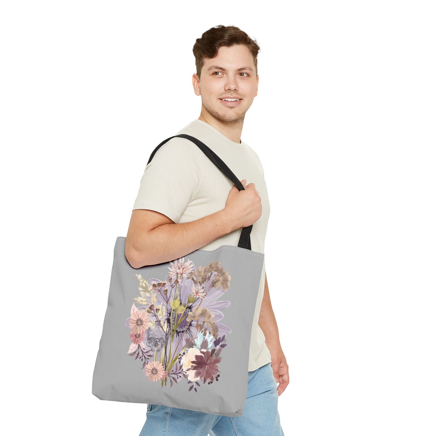 Floral Tote Bag - Vibrant Botanical Design, Spacious Shopping Companion, Eco-Friendly Gift for Nature Lovers, Perfect for Everyday Use