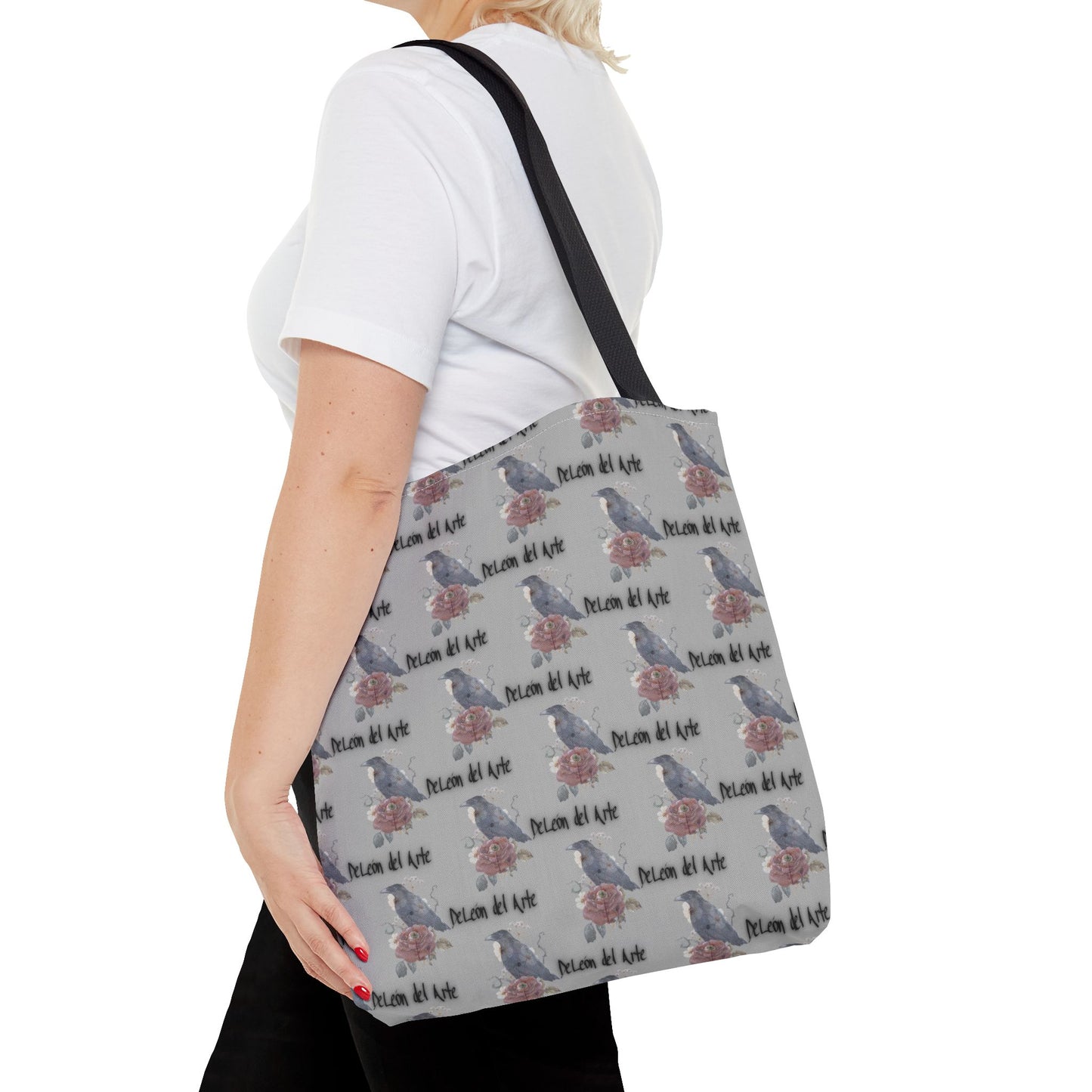 Charming Floral Tote Bag with Bird Design, Perfect for Casual Outings, Eco-Friendly Gift, Beach Bag, Everyday Carry-All