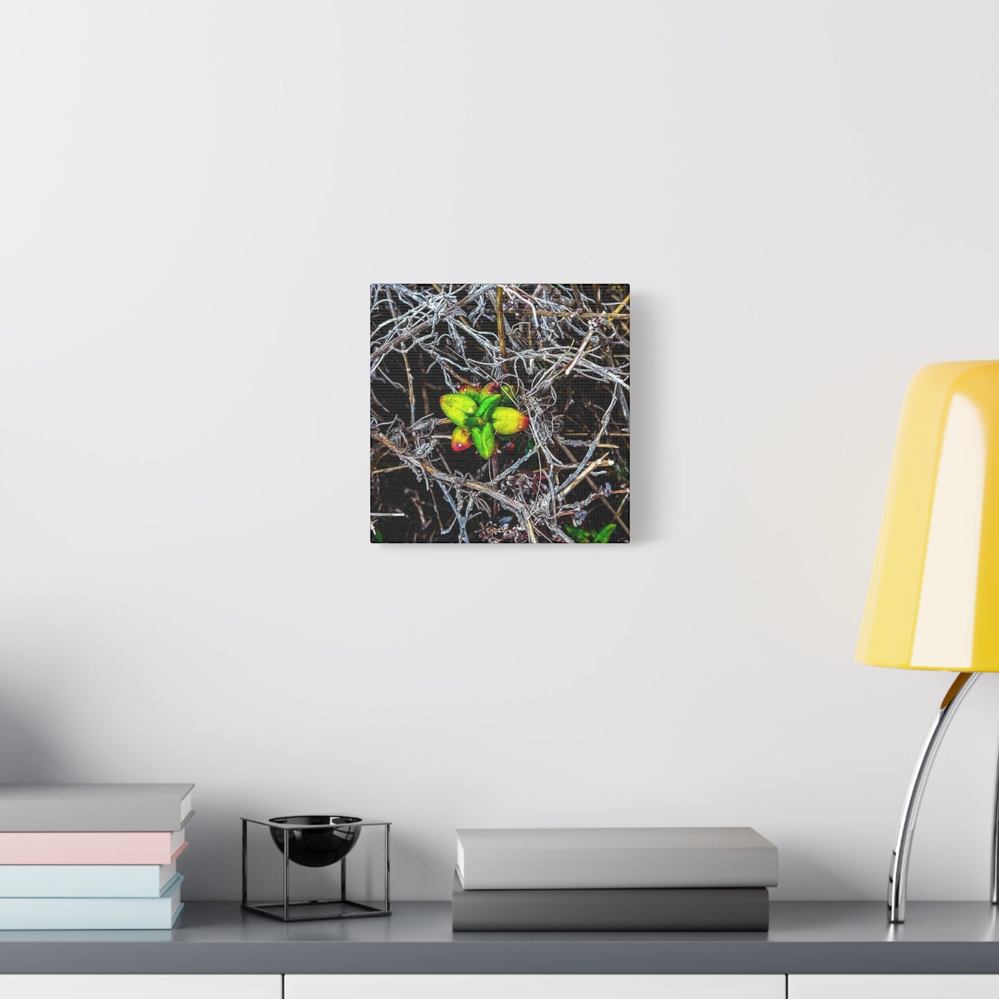 Vibrant Nature Art Canvas, Green Buds Home Decor, Botanical Wall Art, Gift for Plant Lovers, Modern Interior Decor