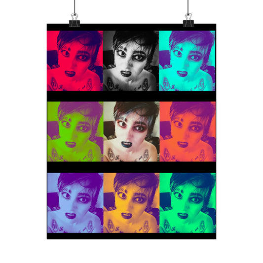 Vibrant Art Poster, Pop Art Wall Decor, Edgy Home Decor, Unique Gift for Her, Colorful Modern Art Print