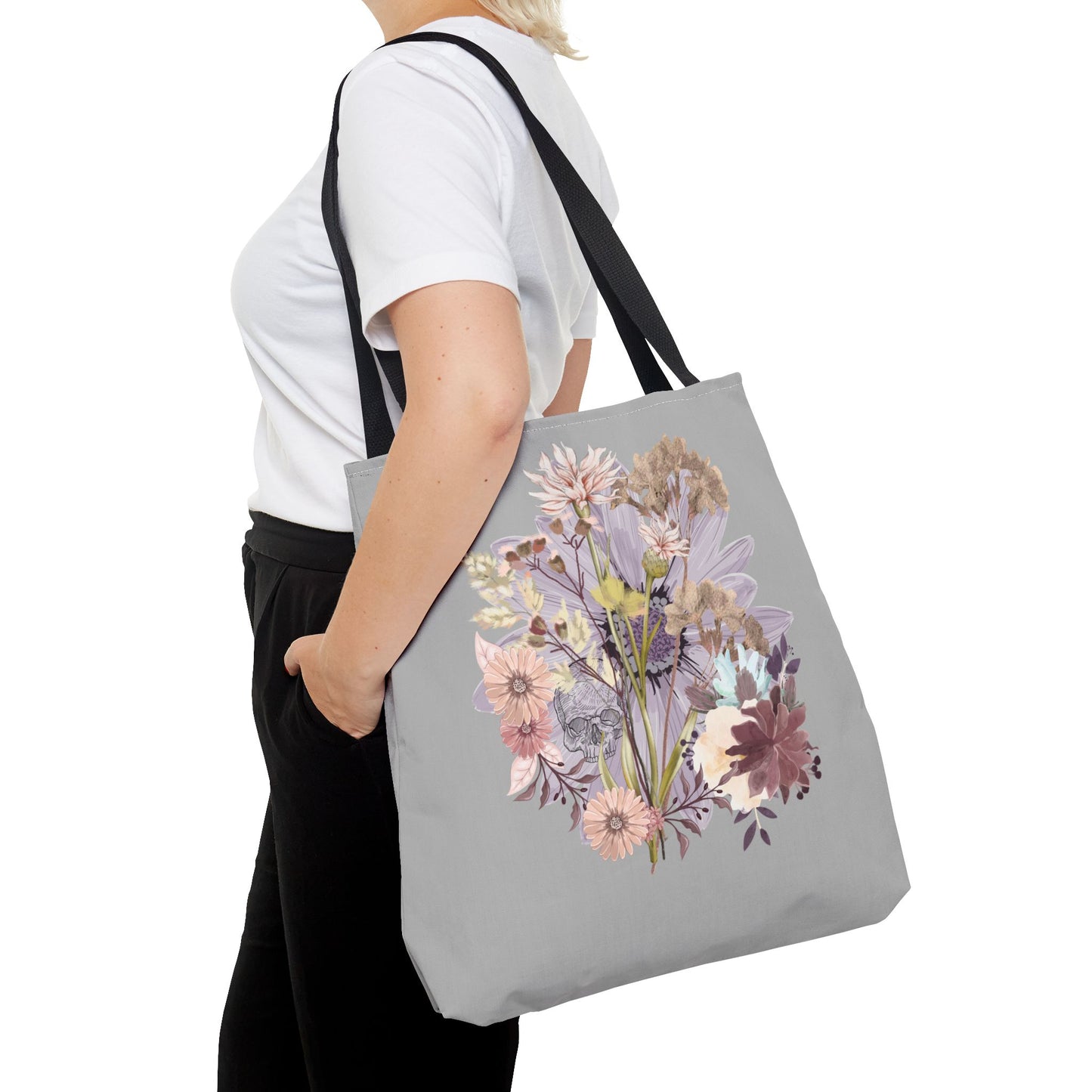 Floral Tote Bag - Vibrant Botanical Design, Spacious Shopping Companion, Eco-Friendly Gift for Nature Lovers, Perfect for Everyday Use
