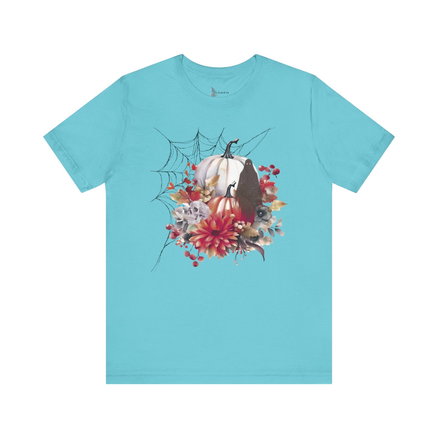 Autumn Vibes Short Sleeve Tee - Cozy Halloween Shirt, Spooky Seasonal Apparel, Fall T-Shirt, Pumpkin Graphic Tee, Unisex Fall Wardrobe