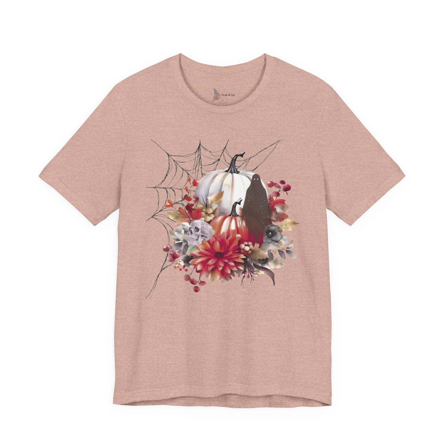 Autumn Vibes Short Sleeve Tee - Cozy Halloween Shirt, Spooky Seasonal Apparel, Fall T-Shirt, Pumpkin Graphic Tee, Unisex Fall Wardrobe