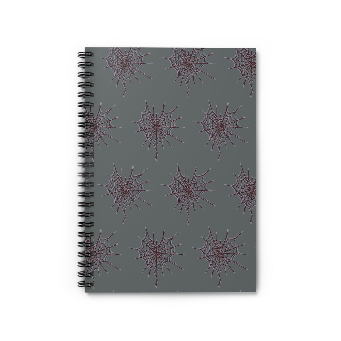 Spooky Spiderweb Spiral Notebook - Ruled Line, Halloween Journal, Witch Journal, Unique Stationery, Gift for Writers, Gothic Note Book