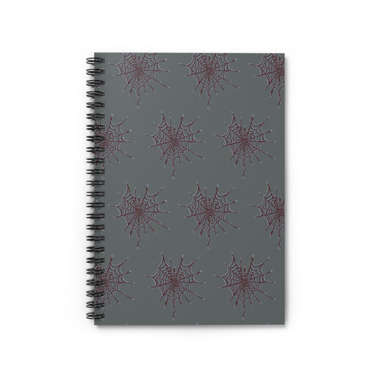 Spooky Spiderweb Spiral Notebook - Ruled Line, Halloween Journal, Witch Journal, Unique Stationery, Gift for Writers, Gothic Note Book