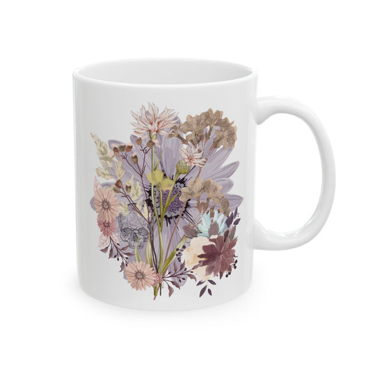 Floral Ceramic Mug - Perfect for Tea Lovers, Great Gift for Birthdays, Anniversaries, Housewarming, Coffee, Nature Enthusiasts