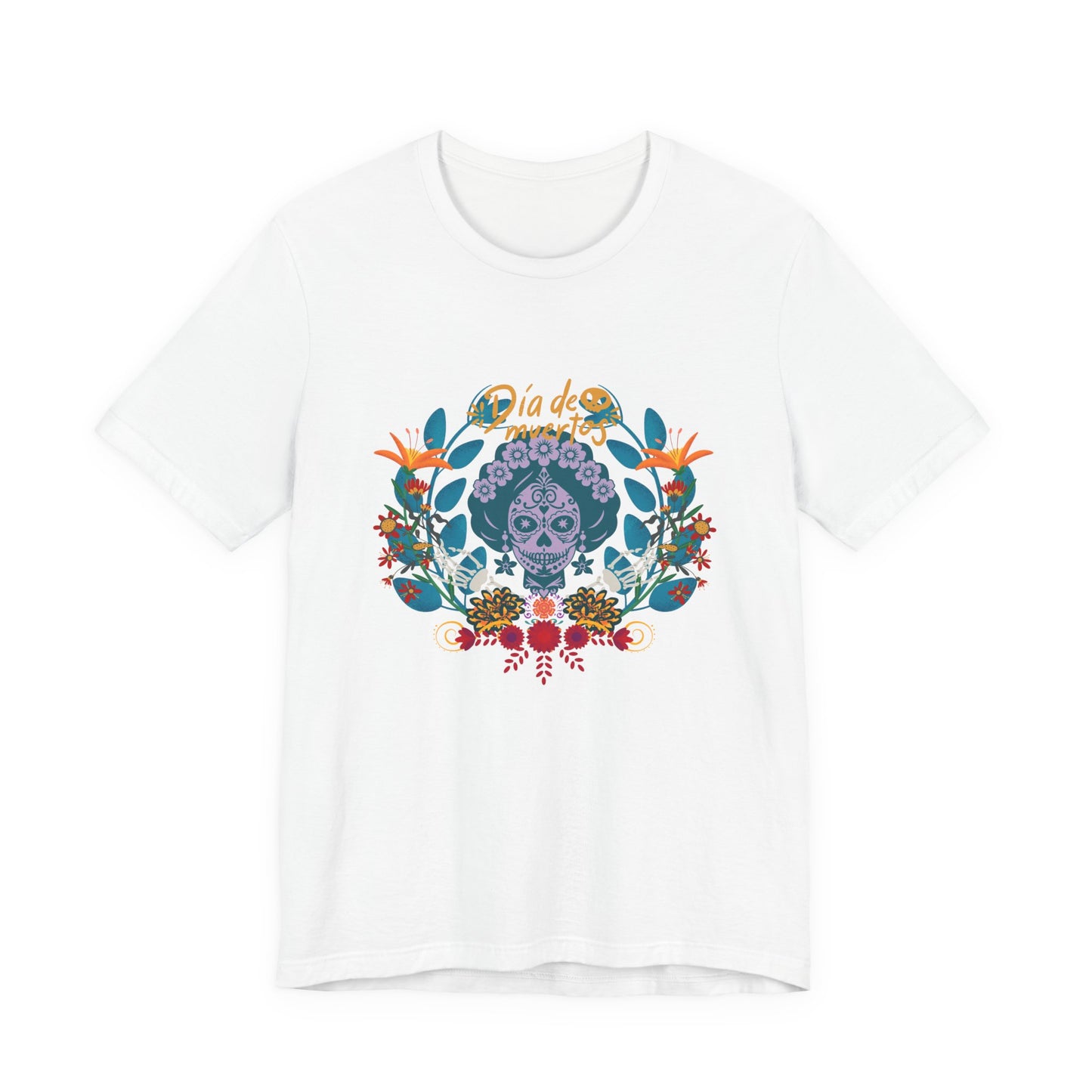 Dia de los Muertos Floral Tee | Unisex Jersey Short Sleeve T-Shirt, Fun Graphic Tee, Casual Wear, Gift for Día de los Muertos, [...]