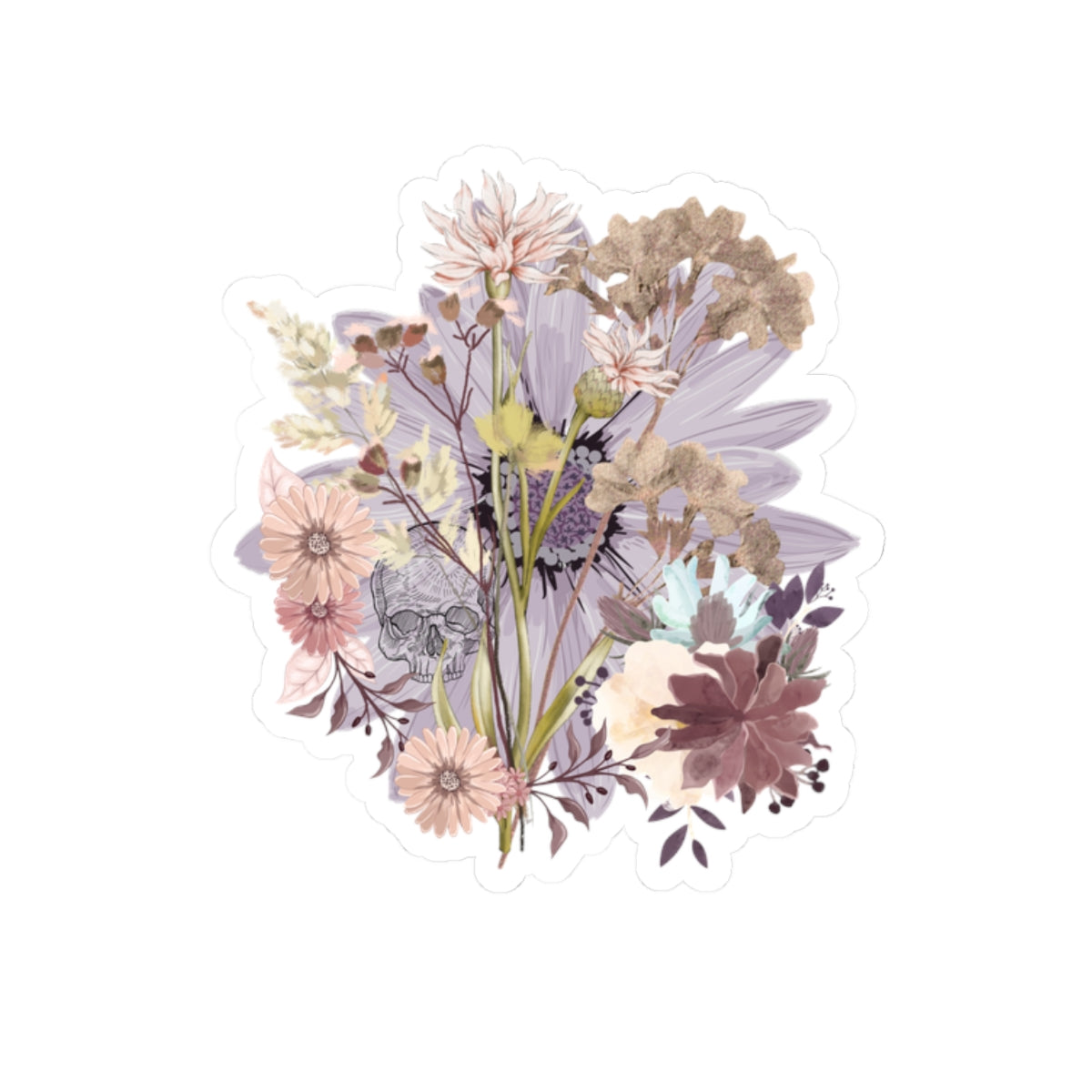 Boho Floral Kiss-Cut Stickers | Aesthetic Decor | Nature Lover Gifts, Floral Laptop Stickers, Journal Decor, Flower Art Stickers