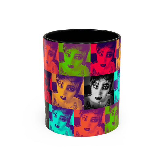 Vibrant Accent Coffee Mug - Colorful Art Ceramic Cup for Hot Drinks, Unique Gift for Coffee Lovers, Perfect for Home or Office