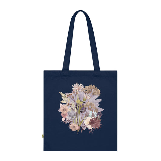 Floral Organic Cotton Tote Bag | Eco-Friendly Gift, Shopping Bag, Reusable Tote, Beach Bag, Floral Design