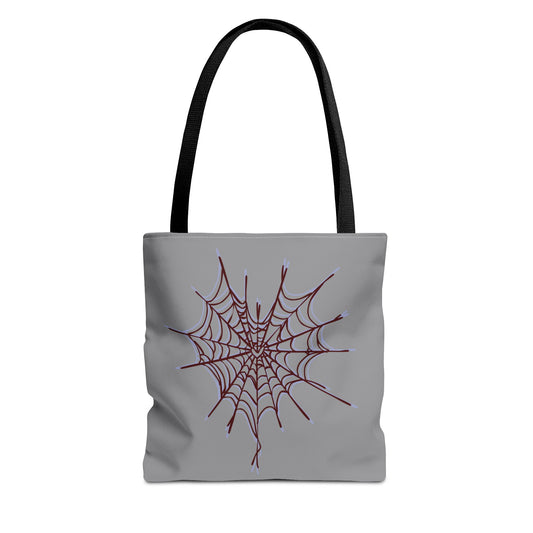 Spooky Spiderweb Tote Bag, Halloween Accessories, Eco-Friendly Tote, Fun Chic Bag, Holiday Gift, Daily Use