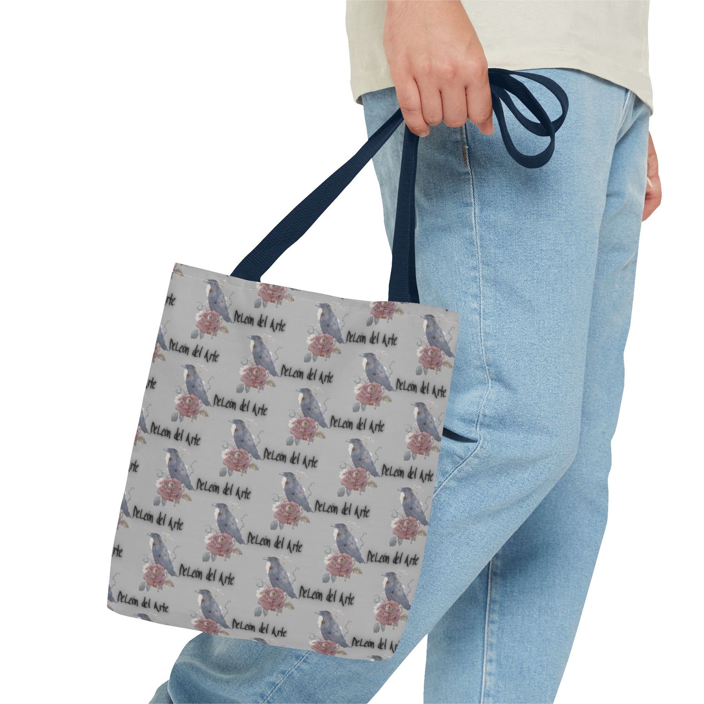 Charming Floral Tote Bag with Bird Design, Perfect for Casual Outings, Eco-Friendly Gift, Beach Bag, Everyday Carry-All