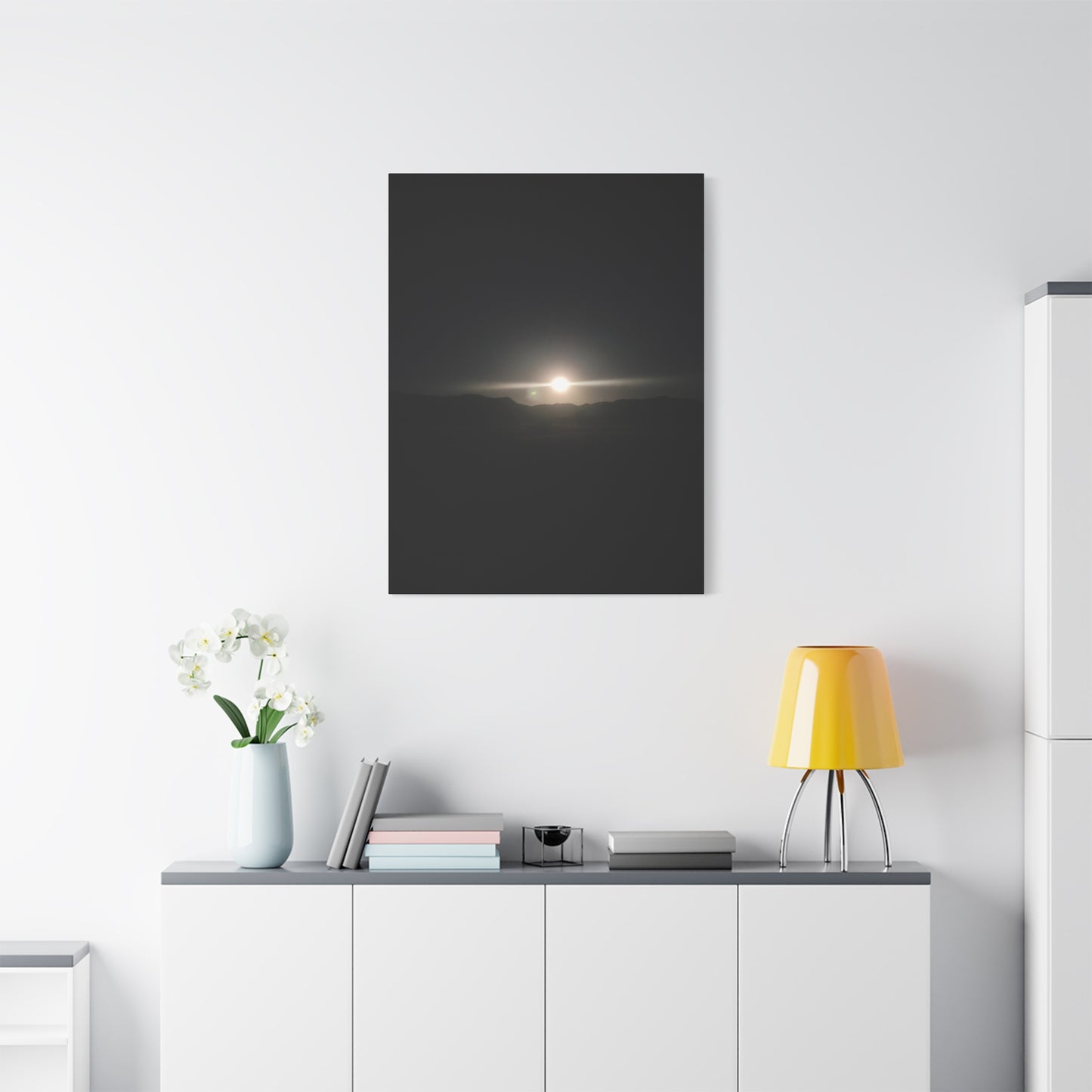 Stretched Canvas Art Print, Modern Wall Decor, Sunset Photography, Home Aesthetic, Gift for Her, Art for Living Room