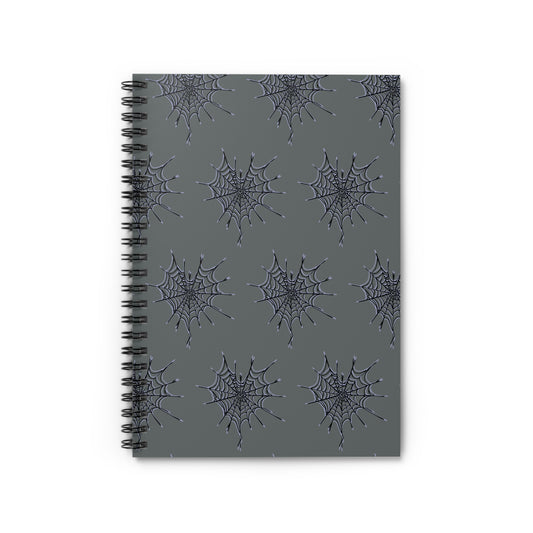 Spider Web Spiral Notebook - Perfect for Halloween, Writing, Journaling, Gifts for Writers, Trendy Stationery