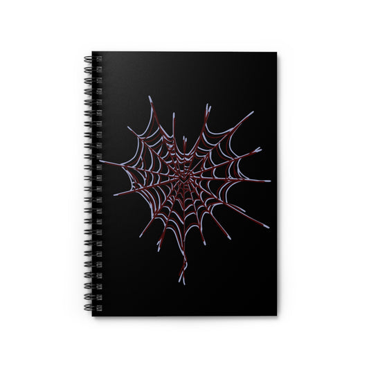 Gothic Spider Web Spiral Notebook - Perfect for Writers, Students, Halloween Decor, Journaling, or Unique Gift Ideas
