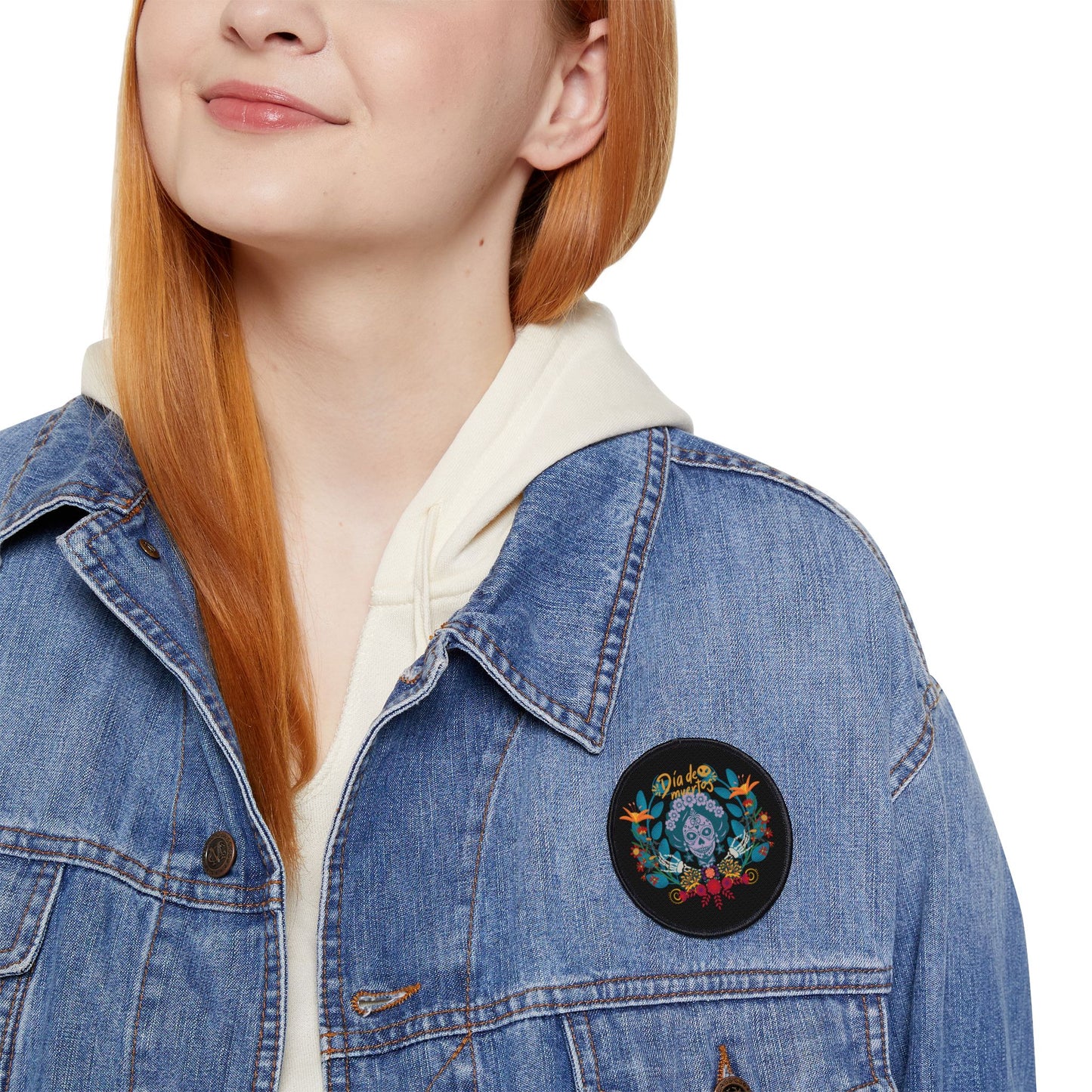 Colorful Día de Muertos Iron-On Patches | Customizable Denim & Jackets | Unique Gifts, Halloween Decor, Arts & Crafts